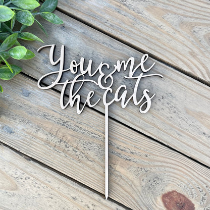 You Me & The Cats Cake Topper