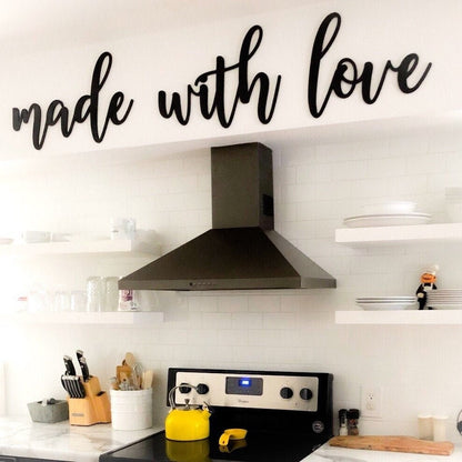 Made With Love Kitchen Sign - Gift for Baker or Mom - Rustic Cooking Sign