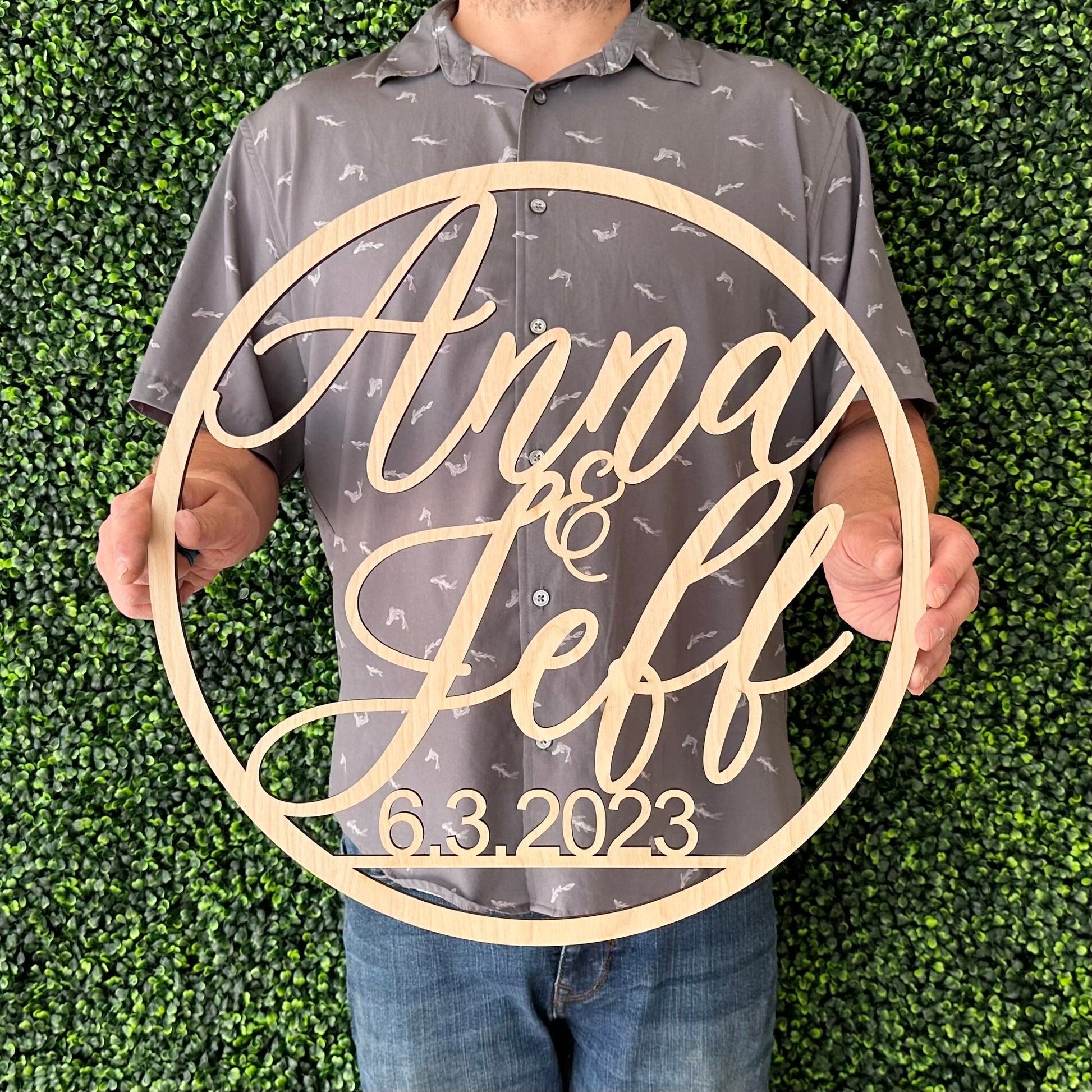 Personalized Wedding Sign with Names and Established Date - Est Sign Keepsake for Newlyweds - Engagement Party Decor