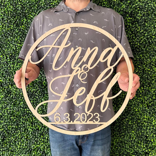 Personalized Wedding Sign with Names and Established Date - Est Sign Keepsake for Newlyweds - Engagement Party Decor