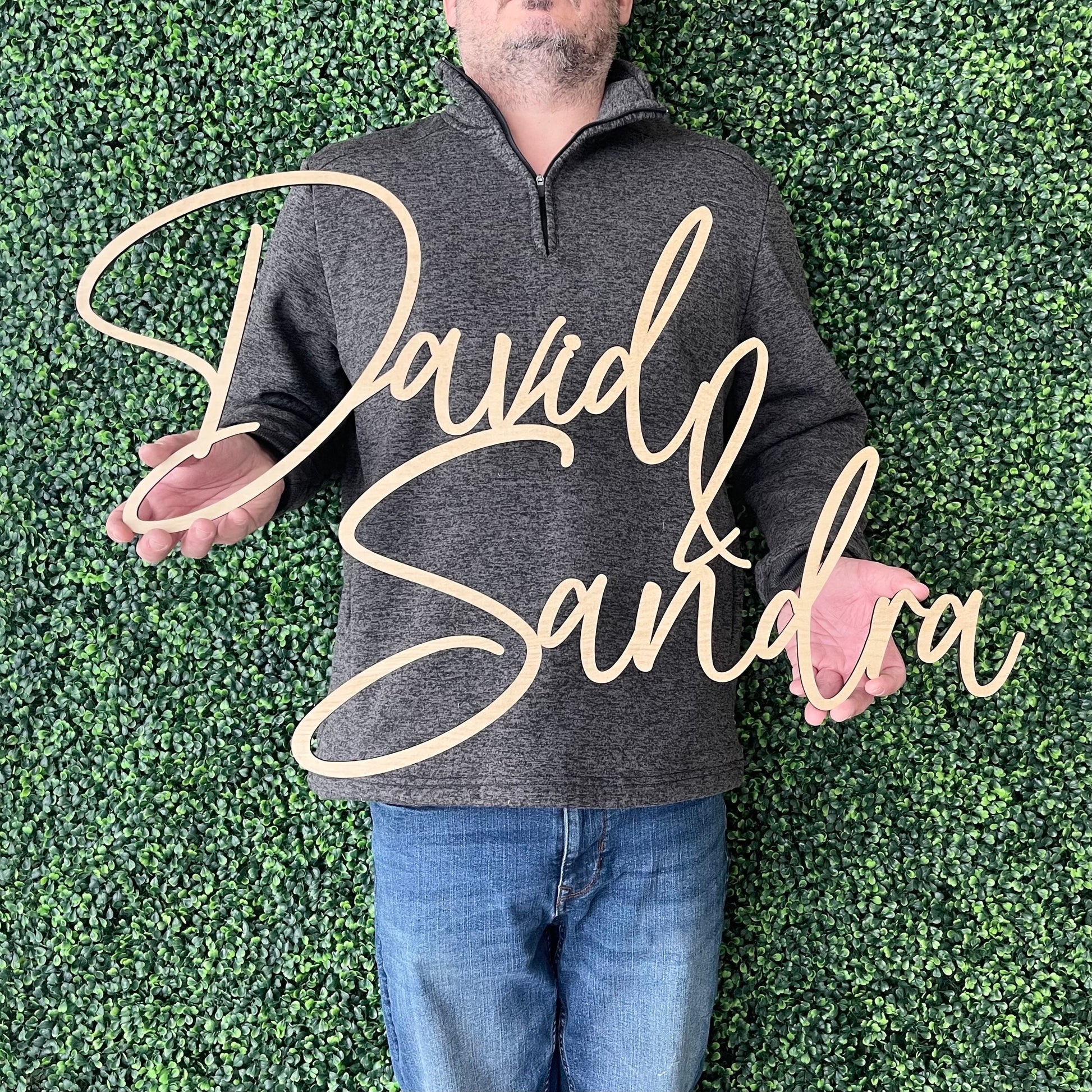 Personalized Wedding Name Sign - Sweetheart Table Decor - Wedding Backdrop Mr Mrs Family Sign