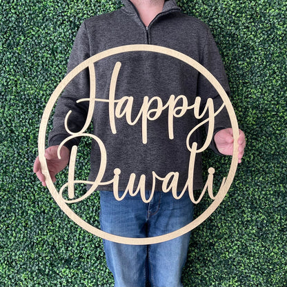 Happy Diwali Wood Sign