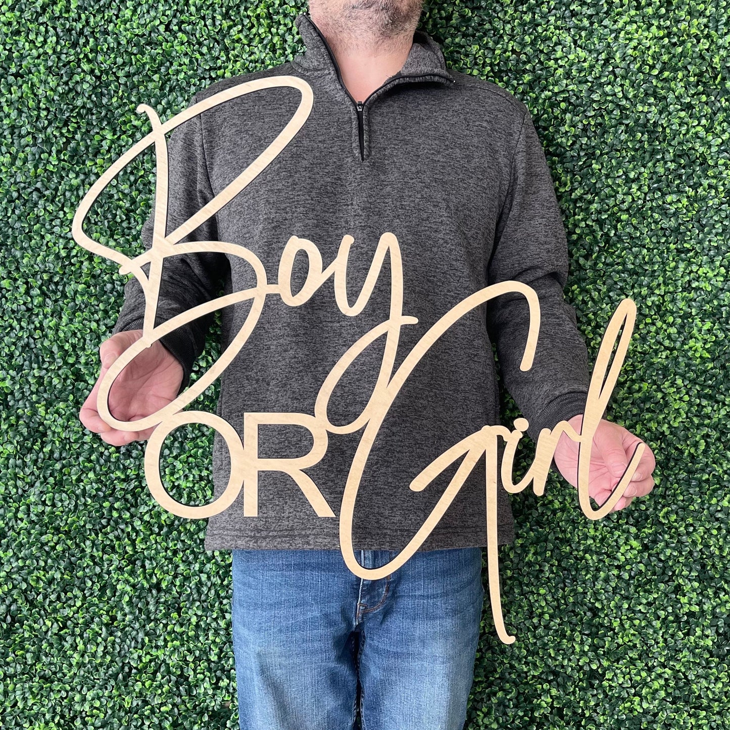 Boy or Girl Gender Reveal Party Backdrop Decor - Baby Shower Decor - Baby Announcement Photo Prop