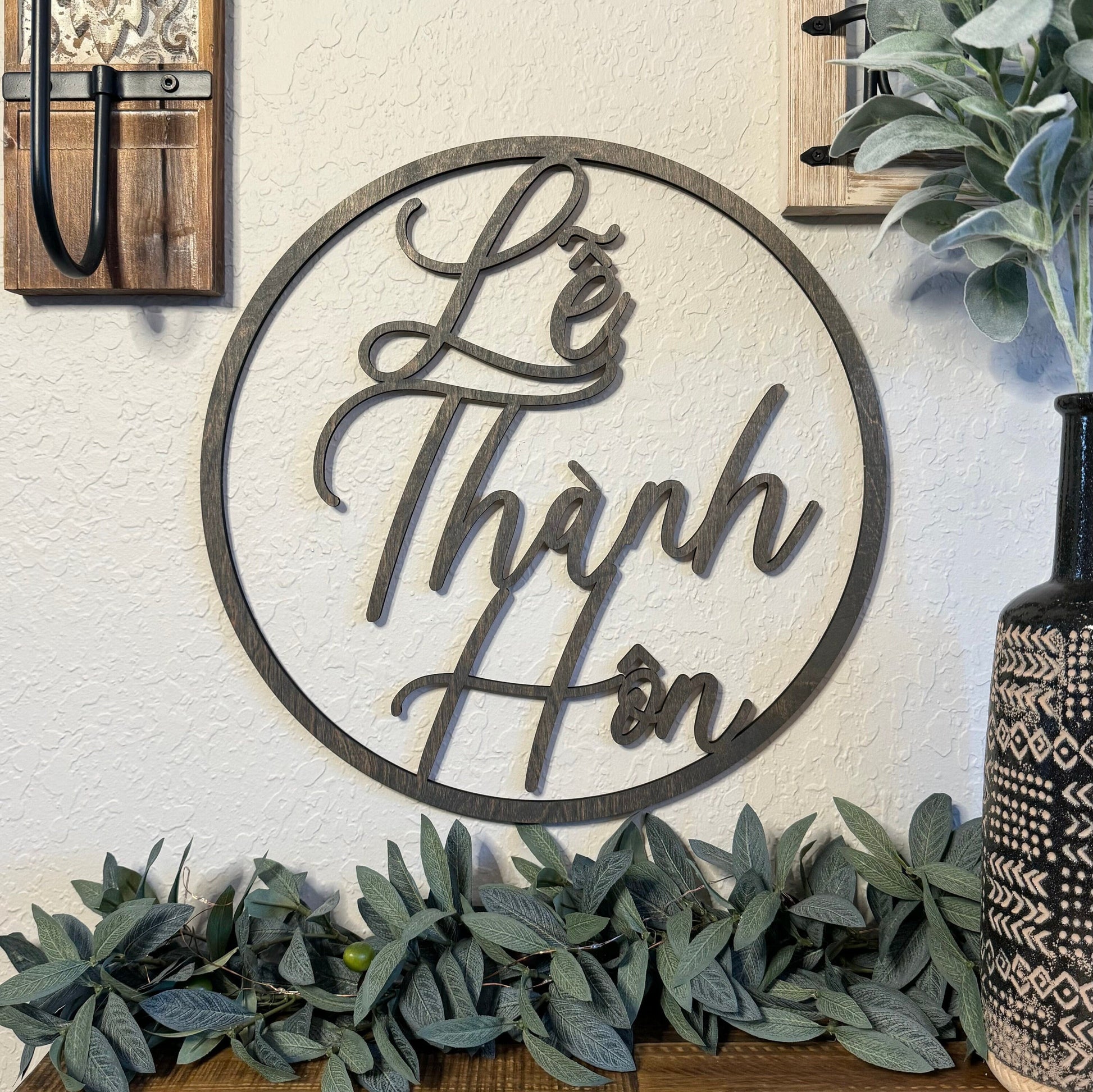 Lễ Thành Hôn Vietnamese Wedding Sign - Asian Tea Ceremony Marriage