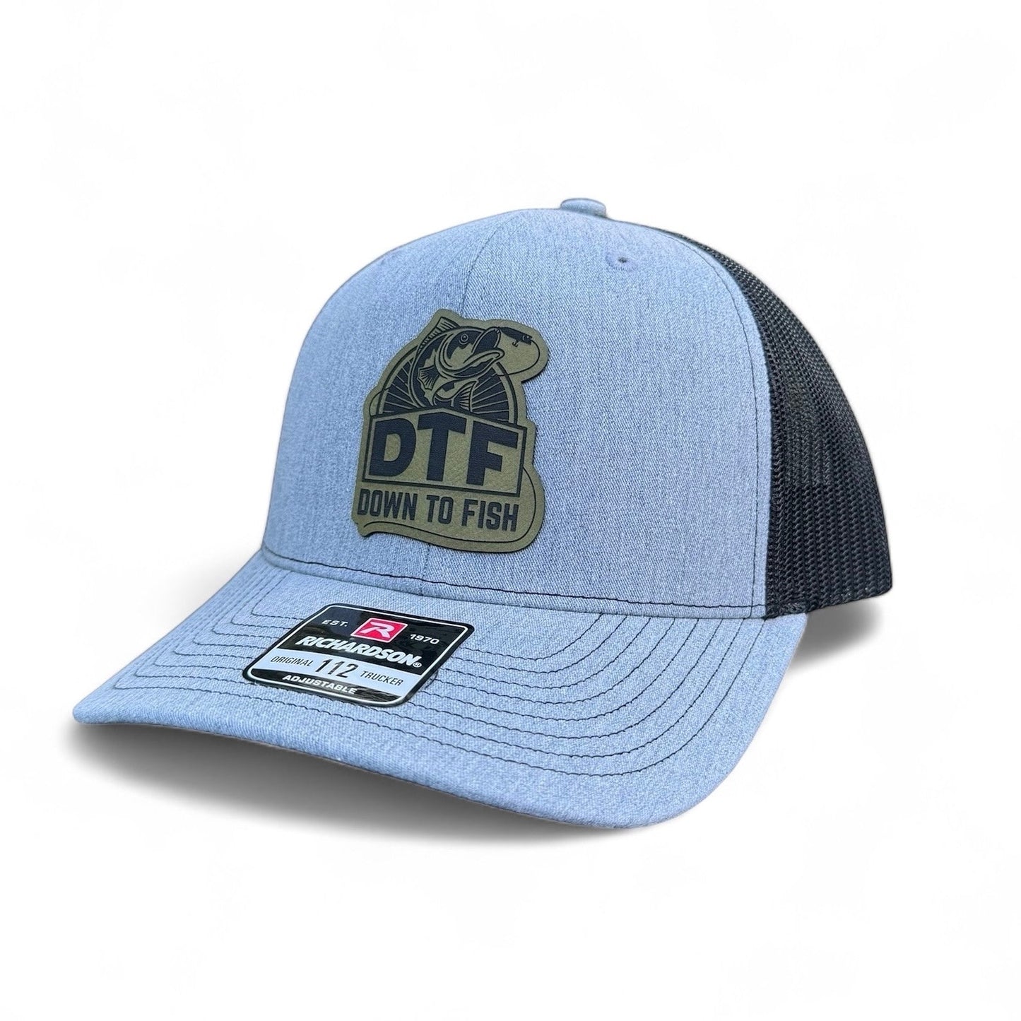 DTF Down To Fish Funny Hat - Fishing Trucker Hat for Men - Dad Fisherman Humor Hat - Fathers Day Novelty Gift
