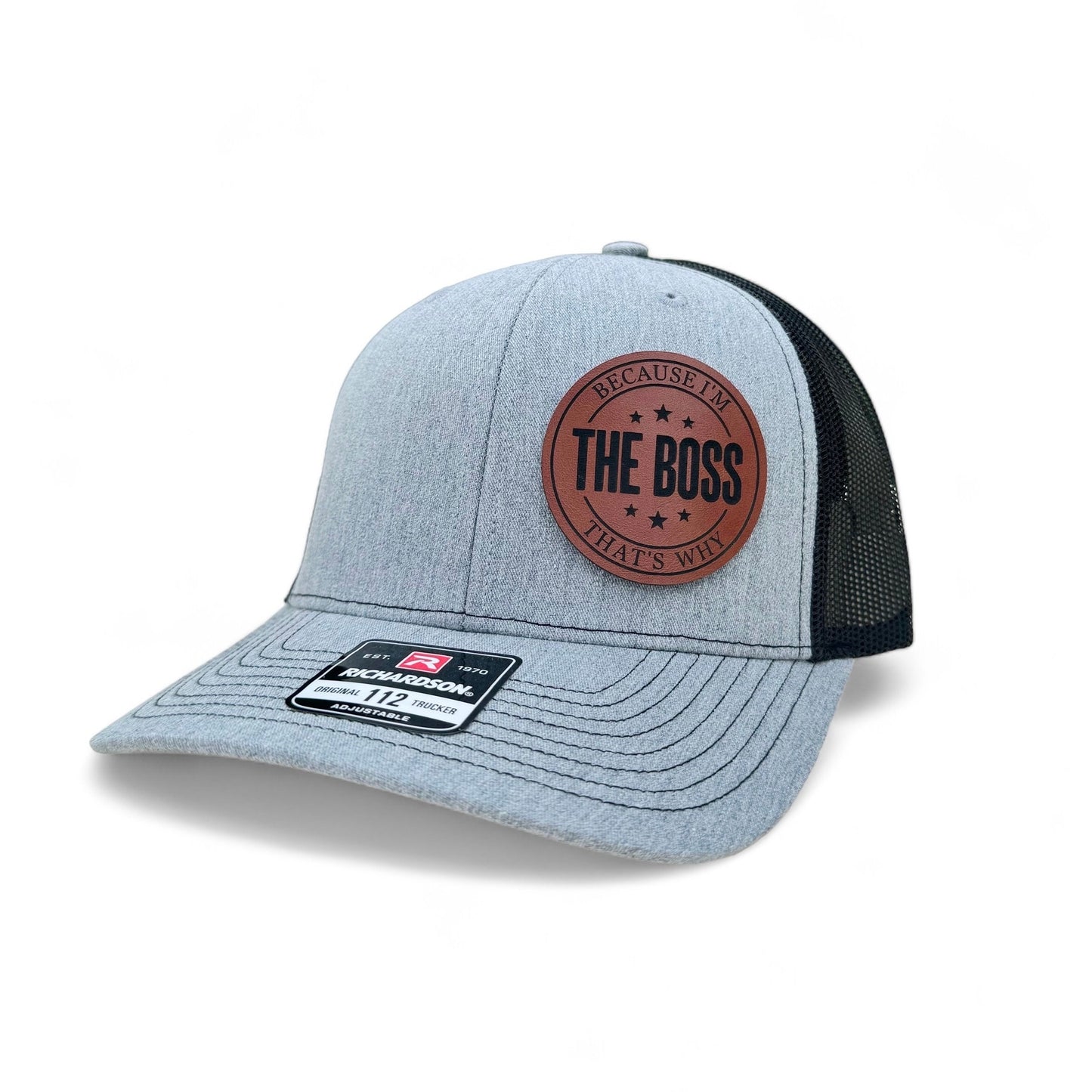 Because I'm The Boss That's Why Patch Hat - Funny Boss Gift - Sarcastic Manager Hat - Workplace Humor Trucker Hat
