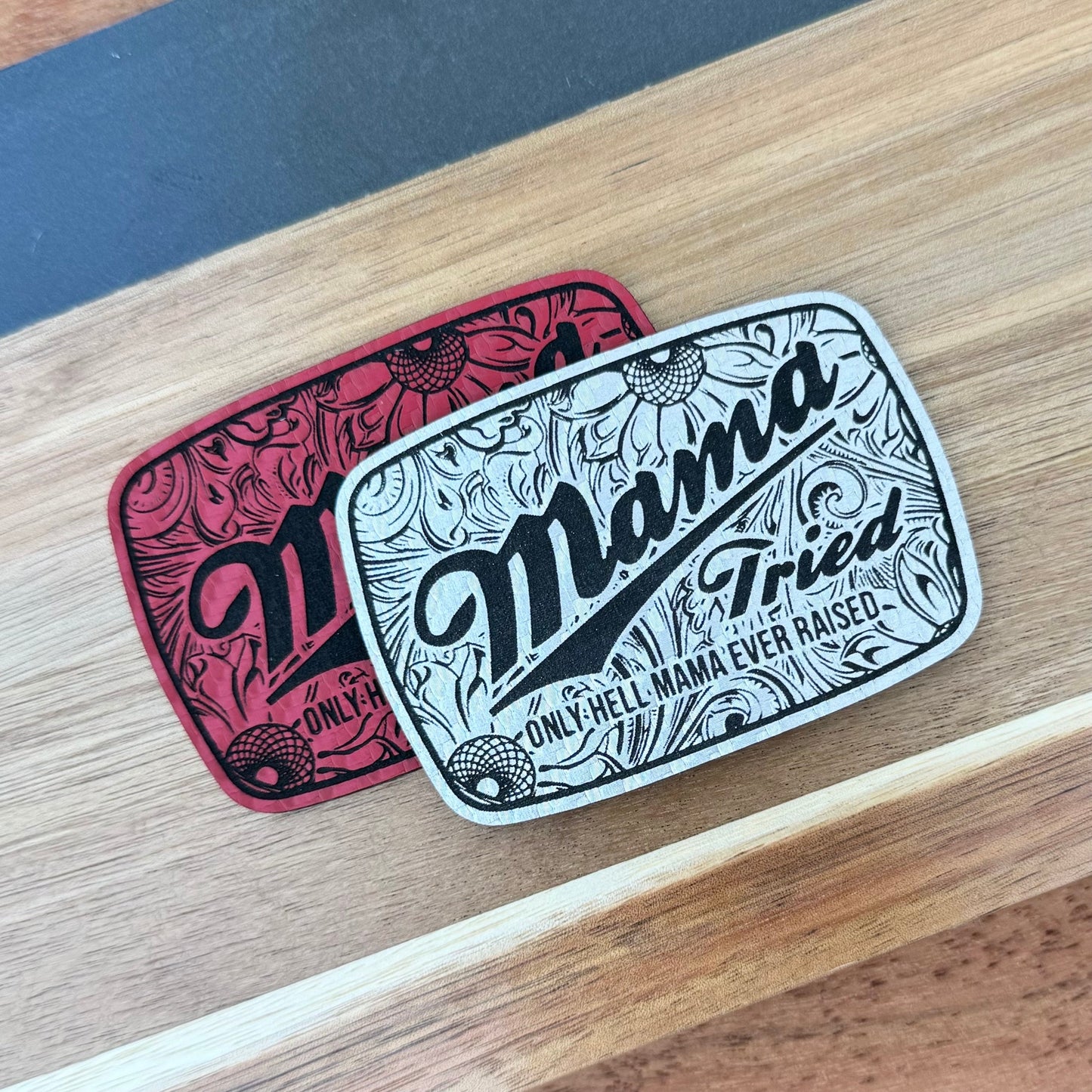 Mama Tried, Only Hell Mama Ever raised, patches for hats