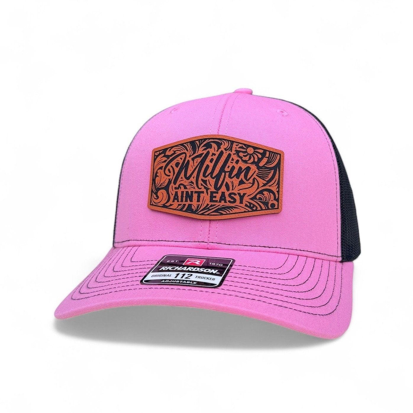 Milfin Ain't Easy Funny Mom Hat - Adult Humor Mother's Day Gift for Wife - Sassy Mom Life Trucker Hat