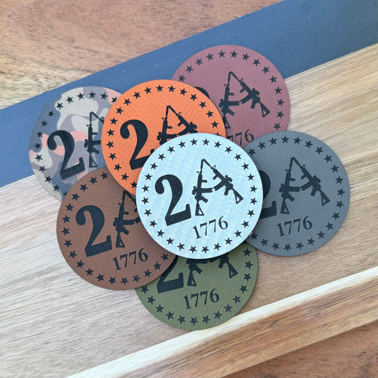 2A Guns That Second Amendement Hat Patch, Men's leather hat patch, patches for hats