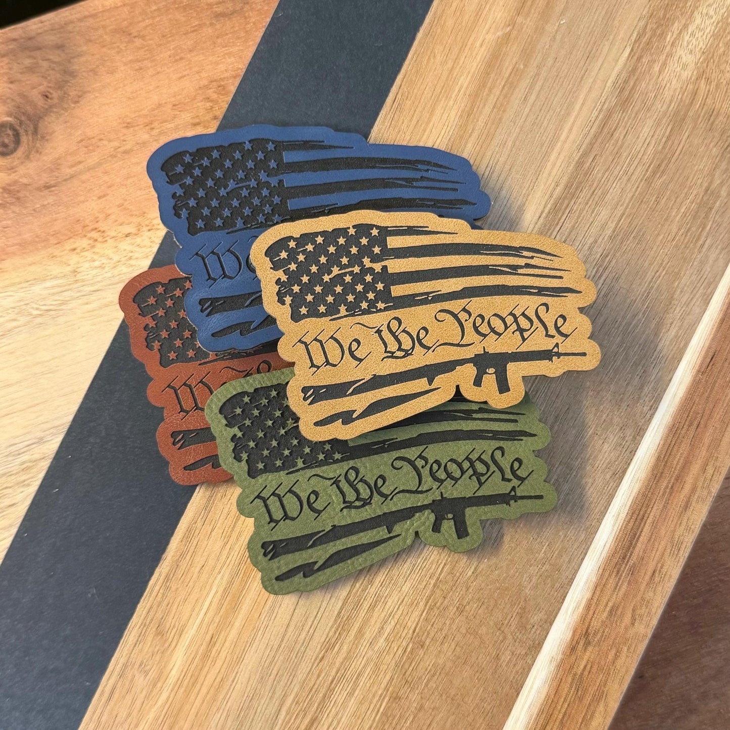 We The People Flag Guns Hat Patch, 2nd Amendment Gift Patch, Iron on patches for bags or hats