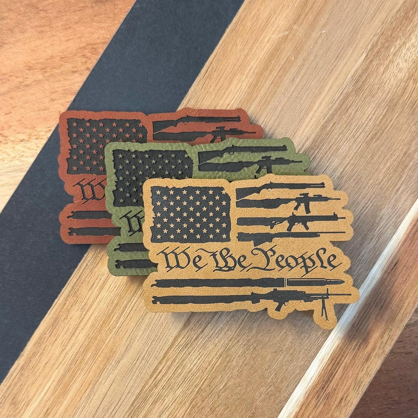 We The People Flag Guns Hat Patch, Christmas Gift Idea Gun lover