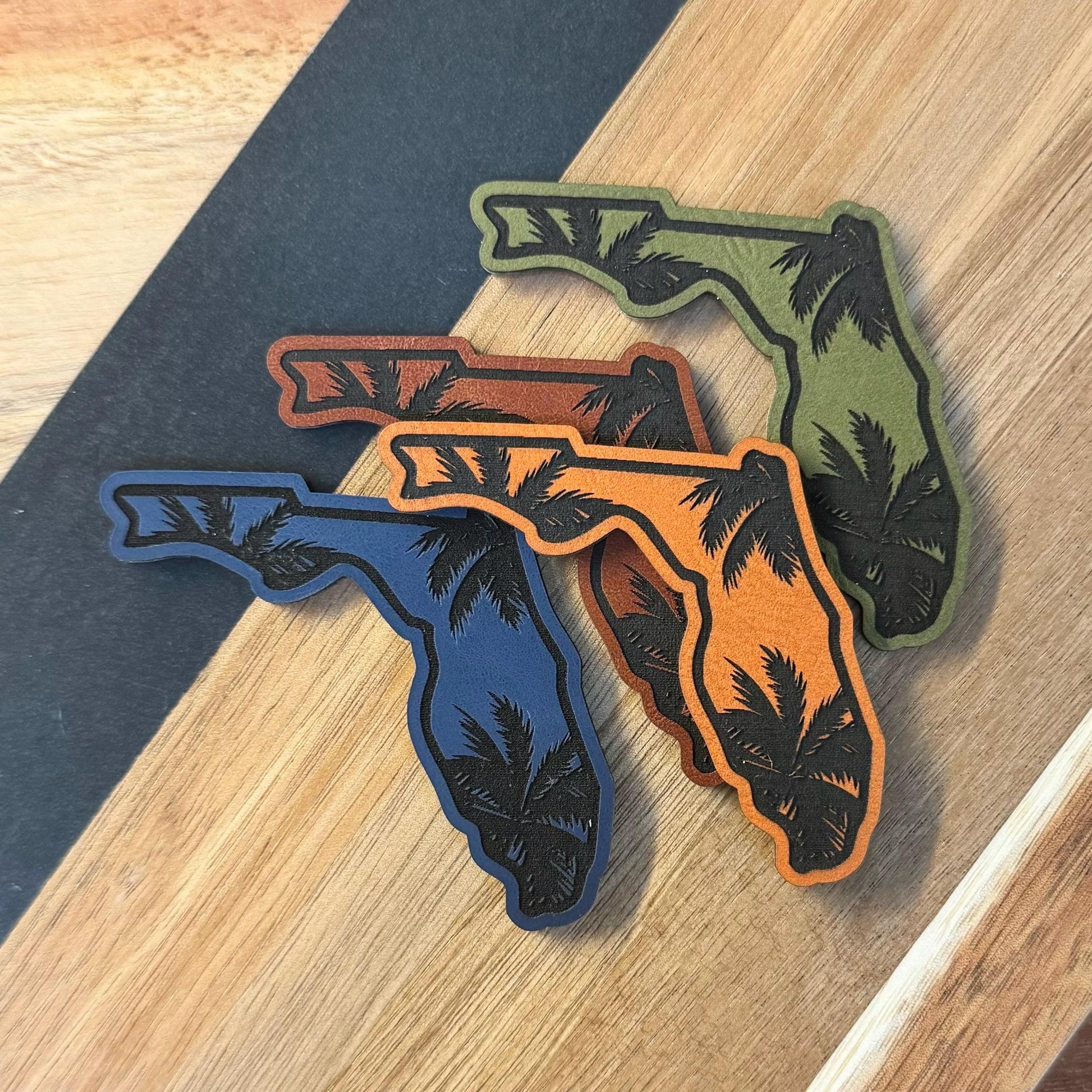 Florida Palm Tree Leatherette Patch - Sunshine State Souvenir