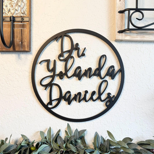 Custom Doctor Office Name Sign - Modern Decor for Offices - Elegant Office Decor - Medical Office Logo Sign - MD Do DDS DVM Graduation Gift