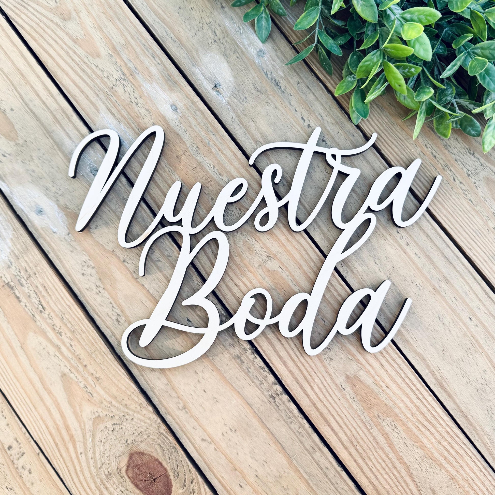 Bienvenidos A Nuestra Boda Sign - Spanish Wedding Decor - Decoracion de Boda