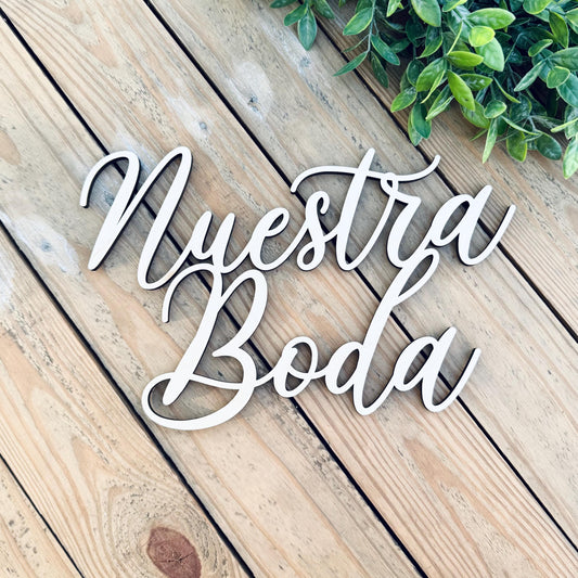 Bienvenidos A Nuestra Boda Sign - Spanish Wedding Decor - Decoracion de Boda