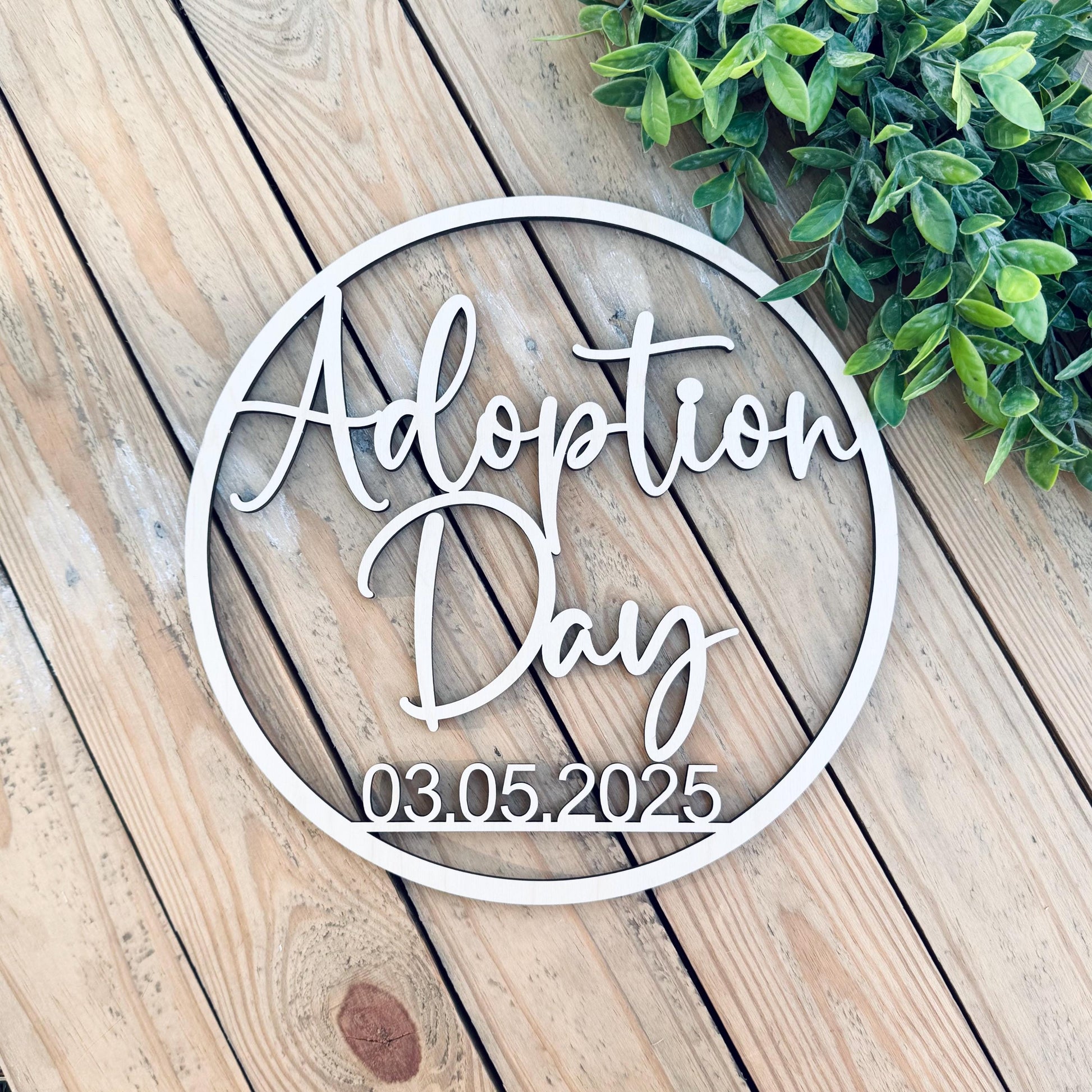 Custom Adoption Day Photo Prop Sign - Forever Family Keepsake - Pet or Child Adoption Sign