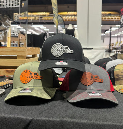 Bulk Custom Engraved Logo Hats - Engraved Leather Patch Trucker Hats - Wholesale Corporate Business Branding Hats - Company Gifts