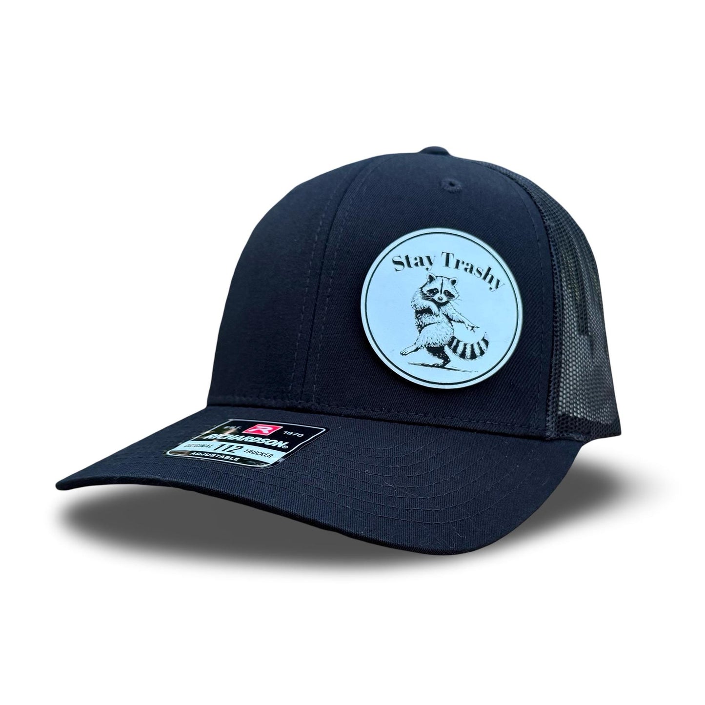 Stay Trashy Raccoon Hat - Trash Panda Trucker Hat - Sarcastic Funny Gift for Best Friend - Novelty Raccoon Meme Hat