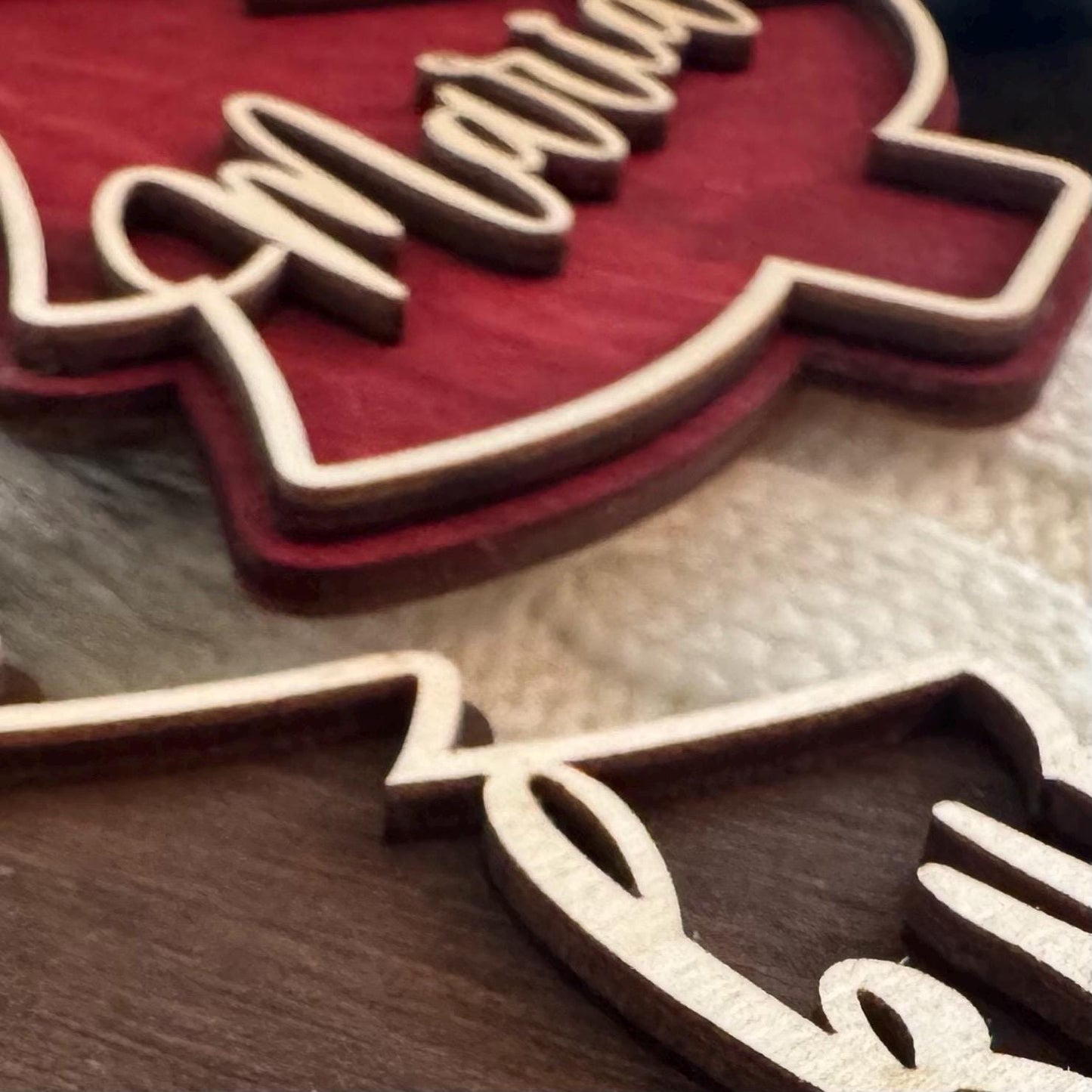 Christmas Stocking Name Tag - Holiday Wooden Ornaments - Christmas Ideas for Stockings