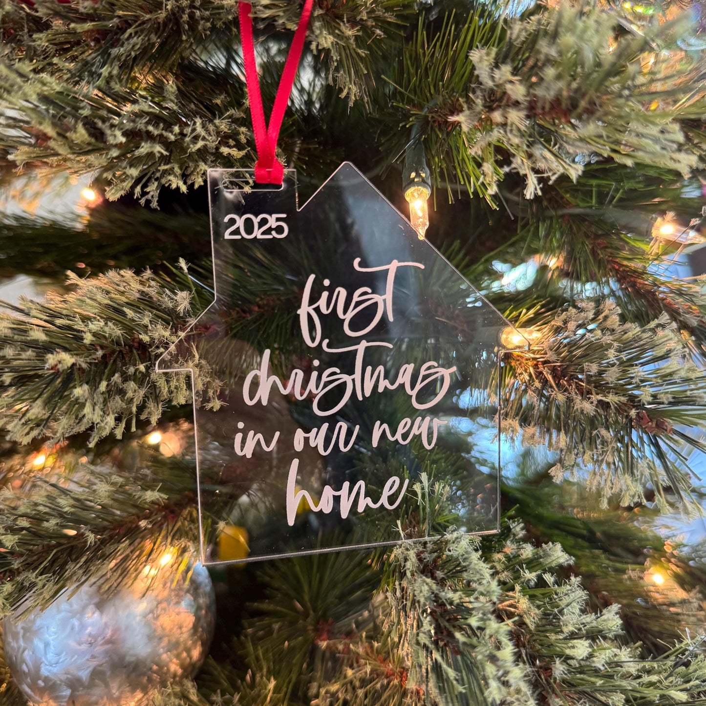 First Christmas in Our New Home Ornament 2025 | Personalized New House Ornament | Custom Engraved Housewarming Gift