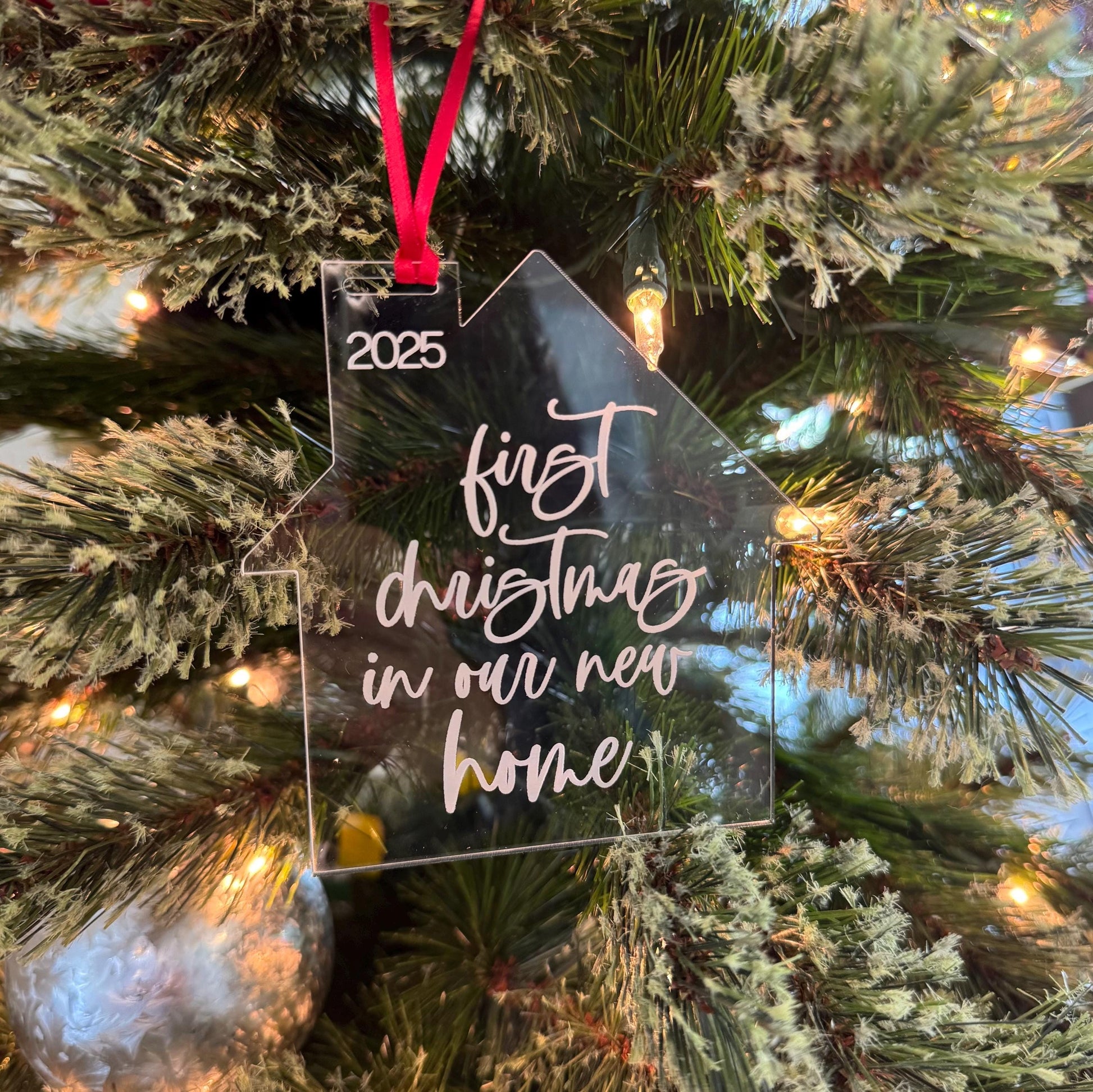 First Christmas in Our New Home Ornament 2025 | Personalized New House Ornament | Custom Engraved Housewarming Gift