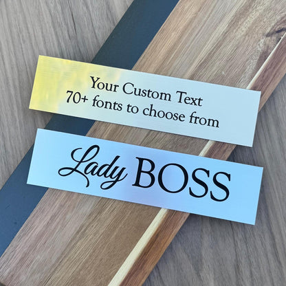 Custom Engraved Acrylic Office Door Sign - Personalized Modern Wall Plate Plaque with Name
