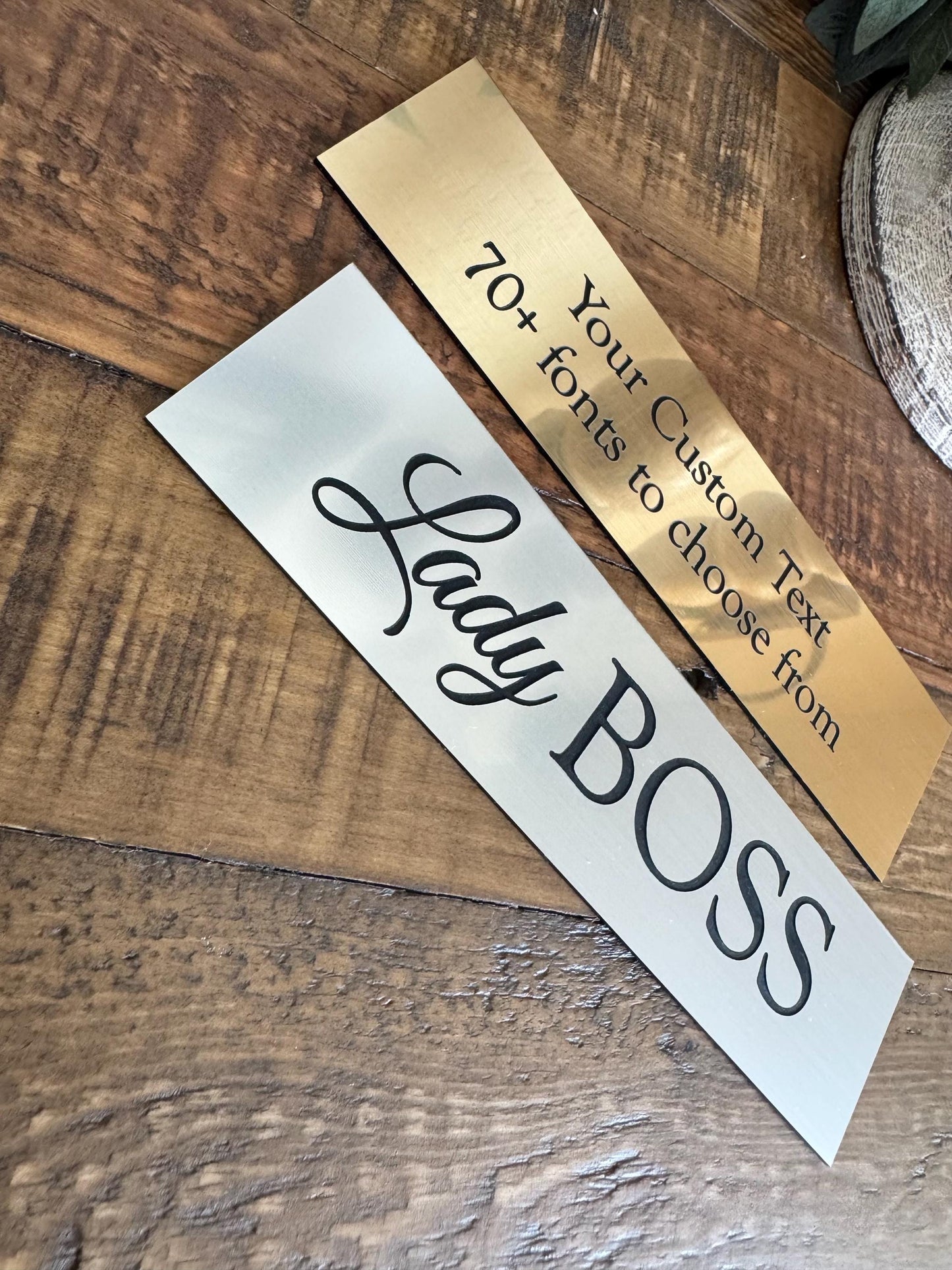 Custom Engraved Acrylic Office Door Sign - Personalized Modern Wall Plate Plaque with Name