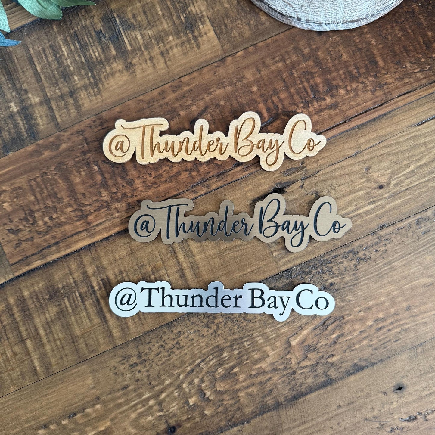 Custom Acrylic Business Name Plaque for Social Media - Instagram Photo Prop Sign - TikTok Content Creator Plaque