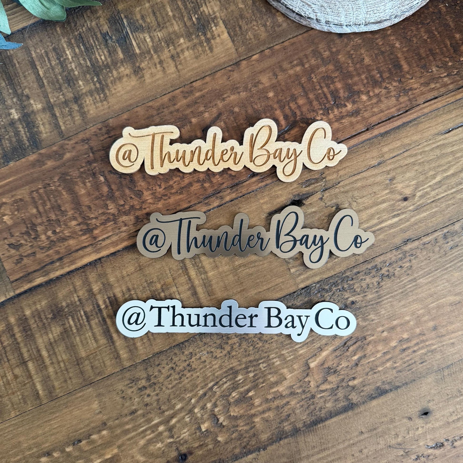 Custom Acrylic Business Name Plaque for Social Media - Instagram Photo Prop Sign - TikTok Content Creator Plaque