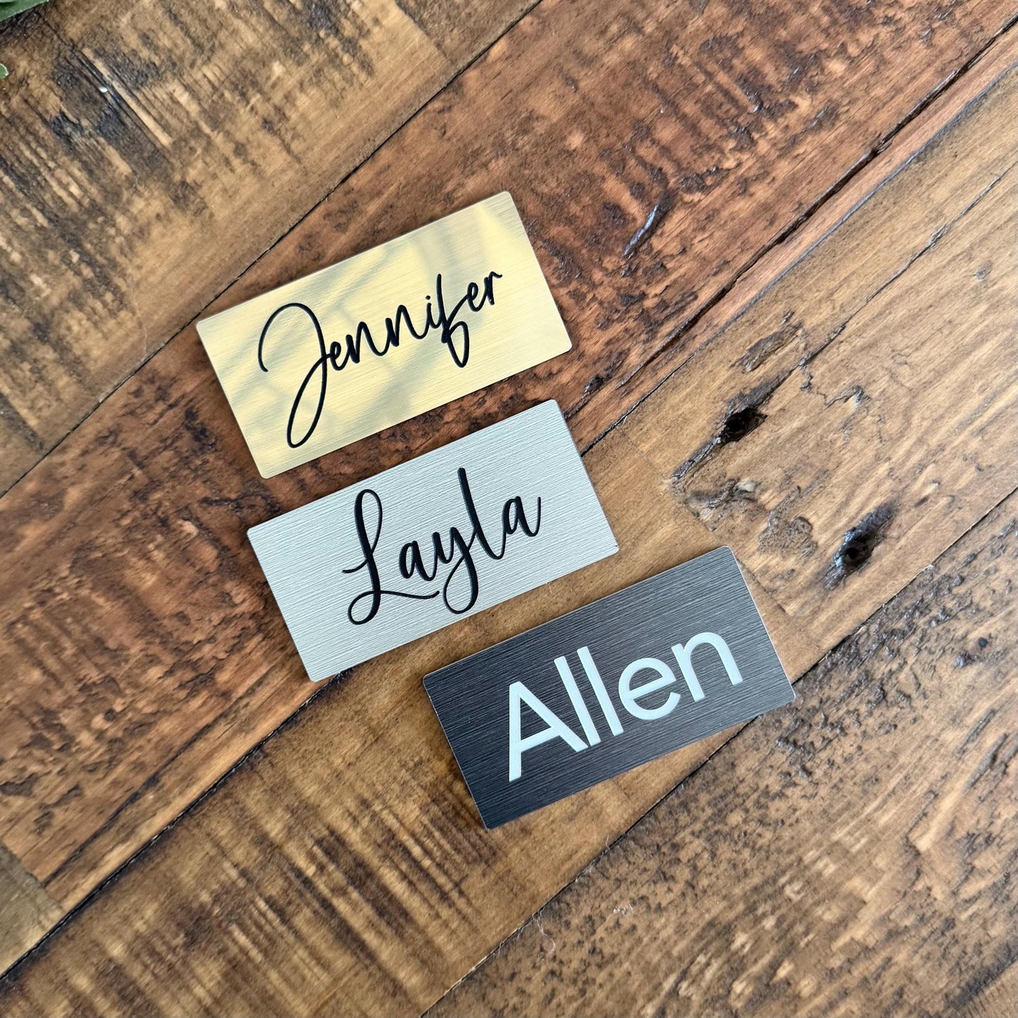 Custom Engraved Name Tags - Personalized Engraved Employee Office Name Tags - Professional Name Badges