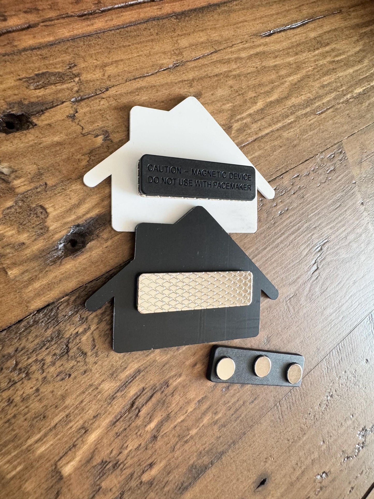 Custom Engraved House-Shaped Magnetic Realtor Name Badge - Real Estate Agent Name Tag