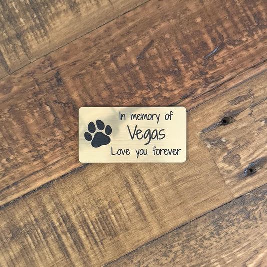 Personalized Dog Memorial Plaque - Custom Engraved Pet Loss Gift - Rainbow Bridge Plate