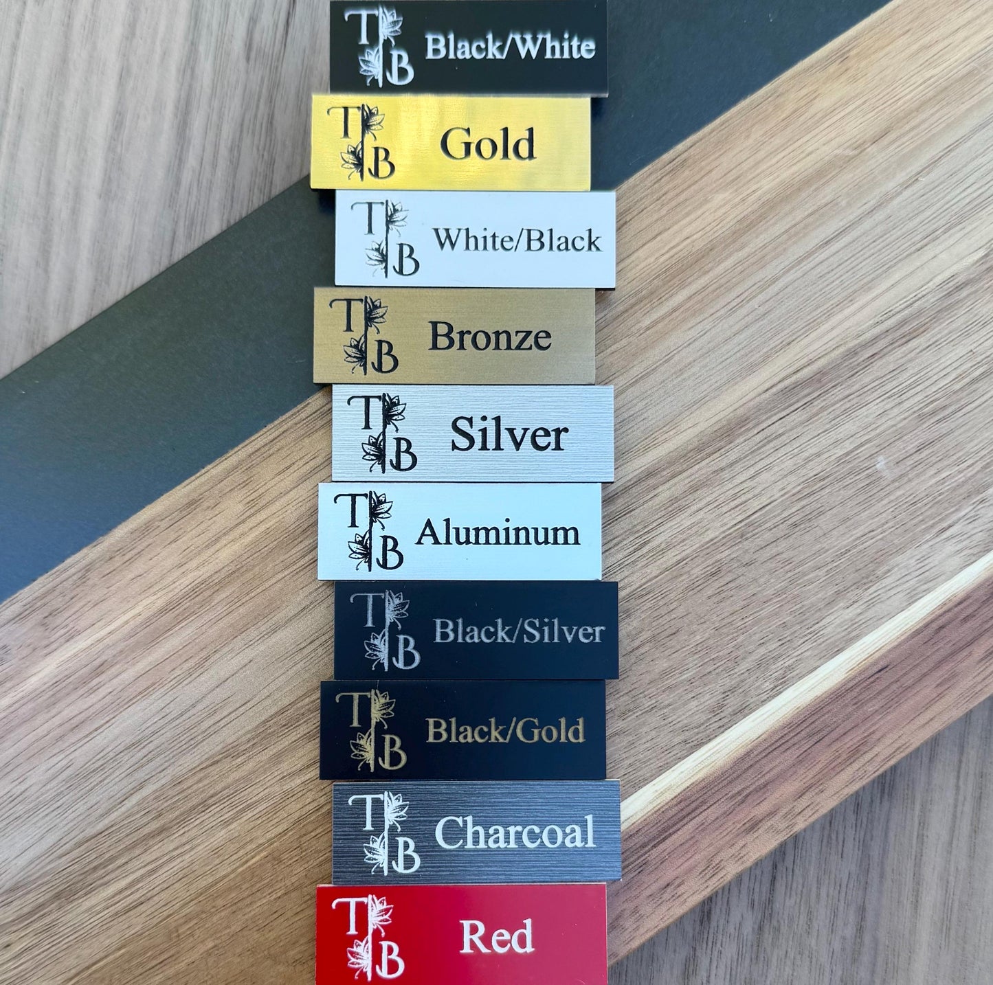 2"x8" Custom Engraved Desk Name Plates with Aluminum Holder - Coworker Gift - Desk Name Tag for Business & Home Office Use