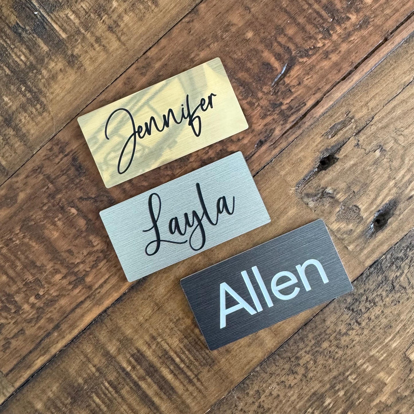 Custom Engraved Name Tags - Personalized Engraved Employee Office Name Tags - Professional Name Badges