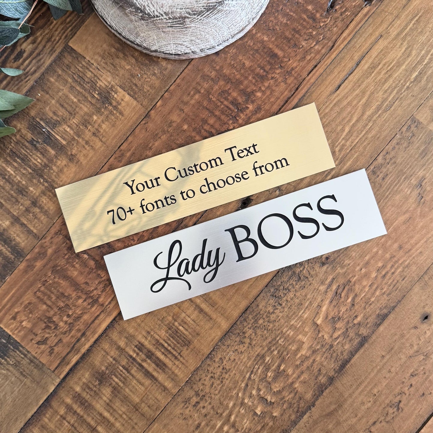 Custom Engraved Acrylic Office Door Sign - Personalized Modern Wall Plate Plaque with Name