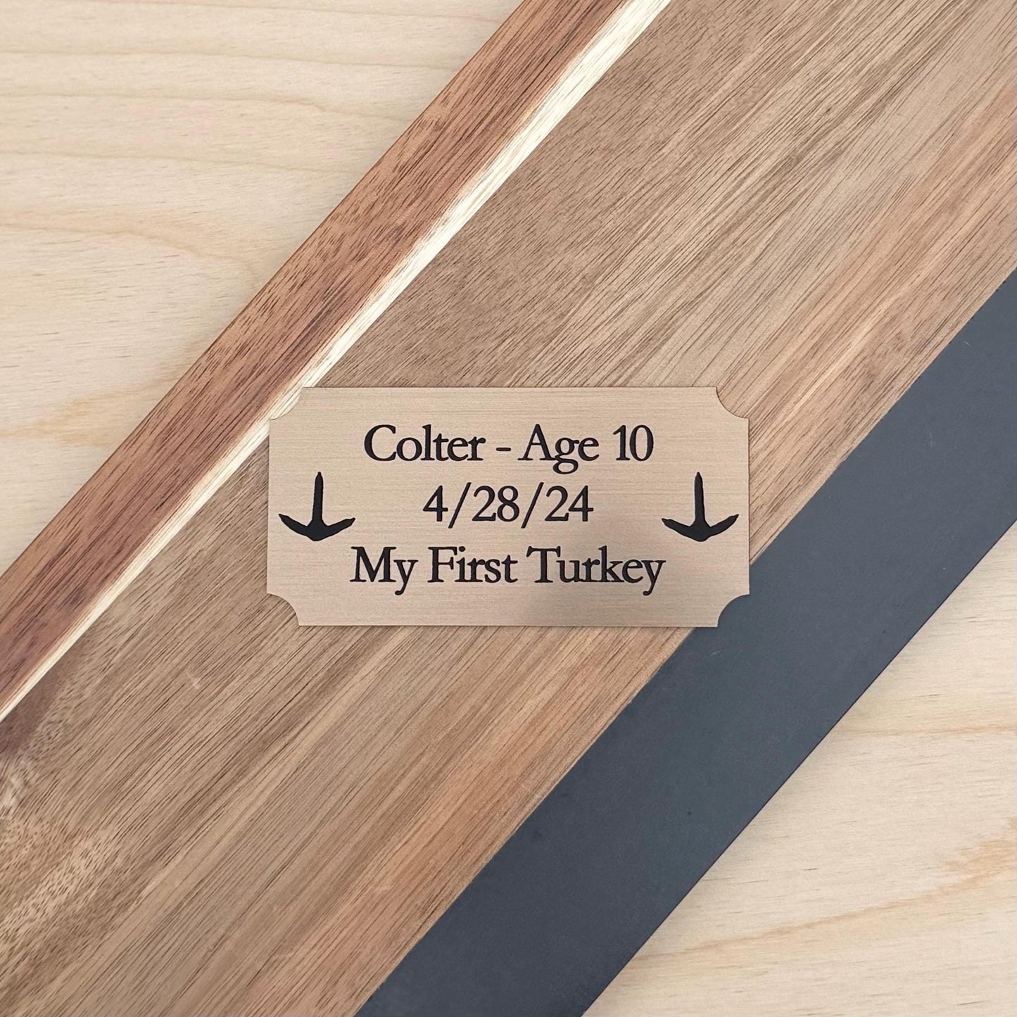 Custom Engraved Turkey Plaque - Turkey Mount Name Plate - Engraved Hunting Plaque - Hunting Trophy Plaque