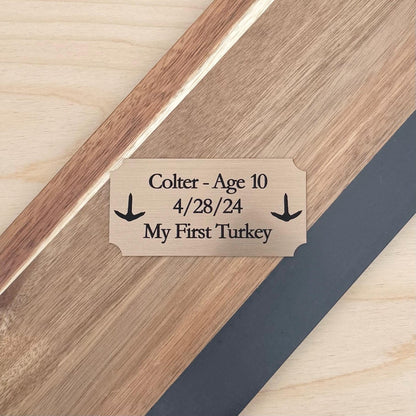 Custom Engraved Turkey Plaque - Turkey Mount Name Plate - Engraved Hunting Plaque - Hunting Trophy Plaque