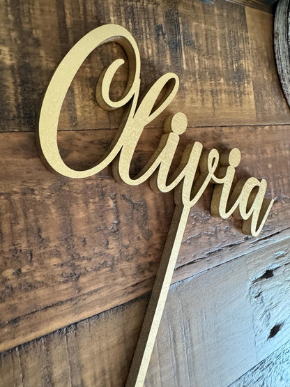 Custom Name Cake Topper for Kids Birthday - Boy or Girl Party Decor
