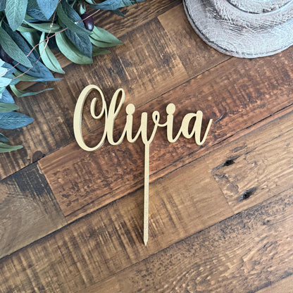 Custom Name Cake Topper for Kids Birthday - Boy or Girl Party Decor