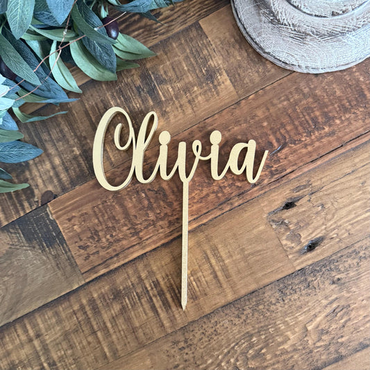 Custom Name Cake Topper for Kids Birthday - Boy or Girl Party Decor