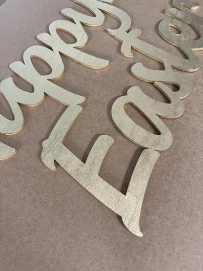 Happy Easter Wood Sign with Cross - Christian Spring Wall or Entryway Sign