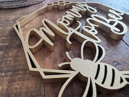 Mommy to Bee Gold Cake Topper - Bumble Bee Theme Baby Shower