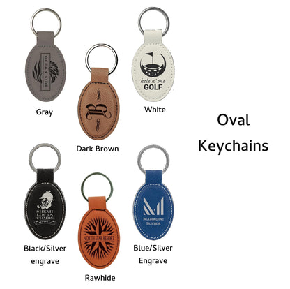 Personalized Oval Keychain, Custom Logo Gift, Wedding Favor or Promotional Keychain