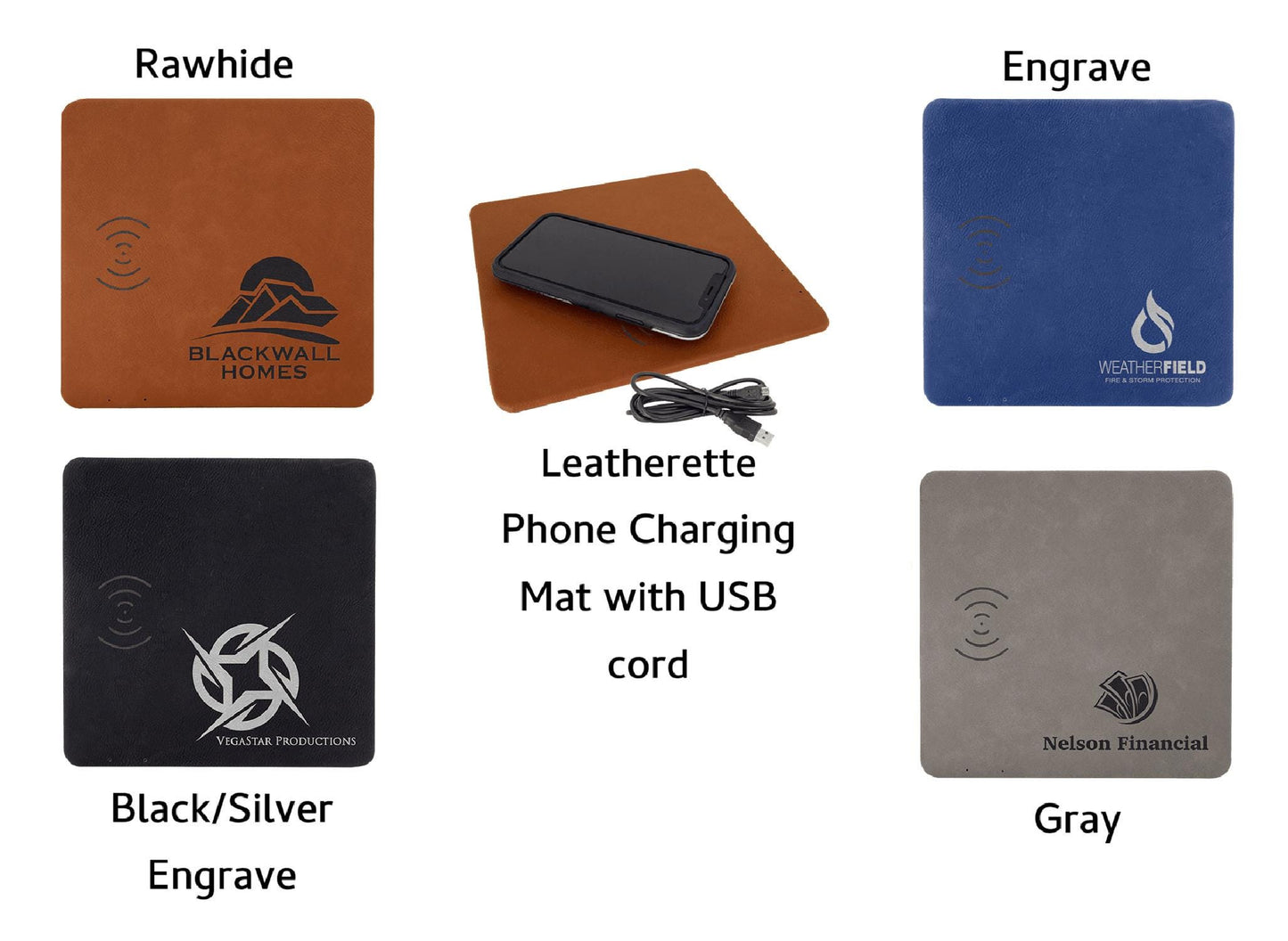 Engraved Logo Charging Mat, Tech-Style Promo Items, Corporate Gift, Client Gift, Employee Appreciation