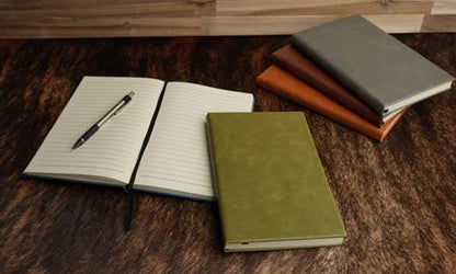 Custom Engraved Logo Journal, Personalized Notebook, Corporate Gifts (5 1/4" x 8 1/4")