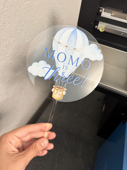 Custom Event Cake Topper, Personalized Logo Acrylic Cake Decor, UV Printed Topper for Corporate Events, Weddings, Birthdays and Parties