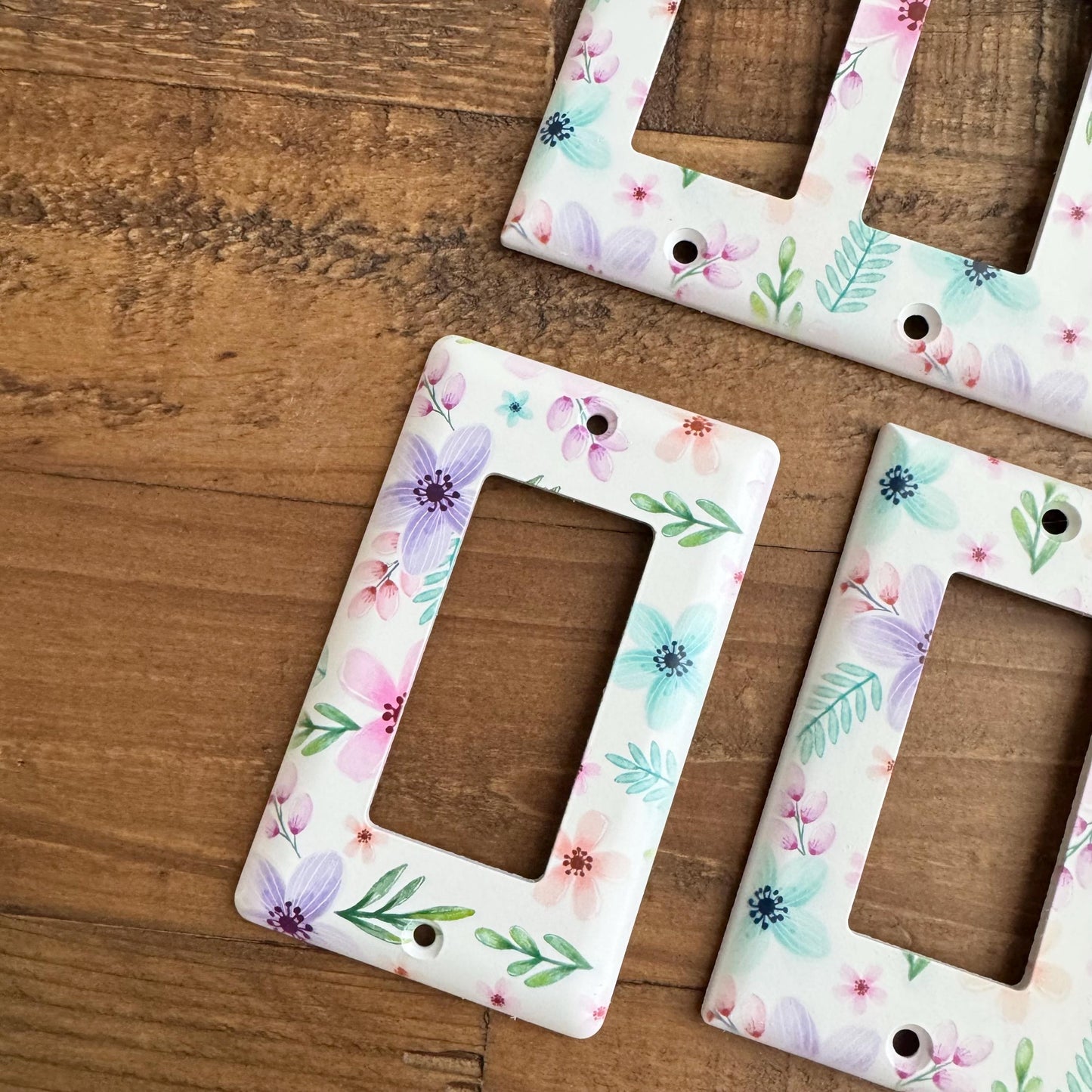 Floral Light Switch Cover, UV Printed Midsize Wall Plate, Decorative Switch & Outlet Cover