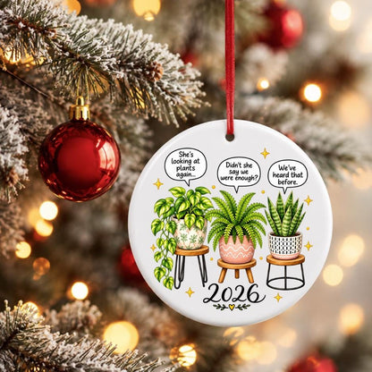 Funny Plant Lover Christmas Ornament 2026, Plant Mom Ornament, Houseplant Gift, Crazy Plant Lady Gift, Gardener Christmas Gift