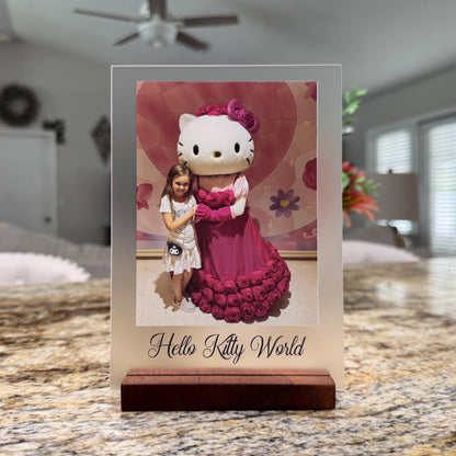 Personalized Acrylic Photo Sign, Custom Picture With Text and Display Stand, Custom Acrylic Photo Print, Personalized Picture Keepsake