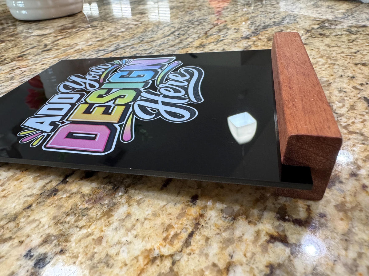 Print Your Design on Acrylic, Custom UV Printed Sign With Stand, Custom Artwork, Logo, Photo or Canva Design Acrylic Sign